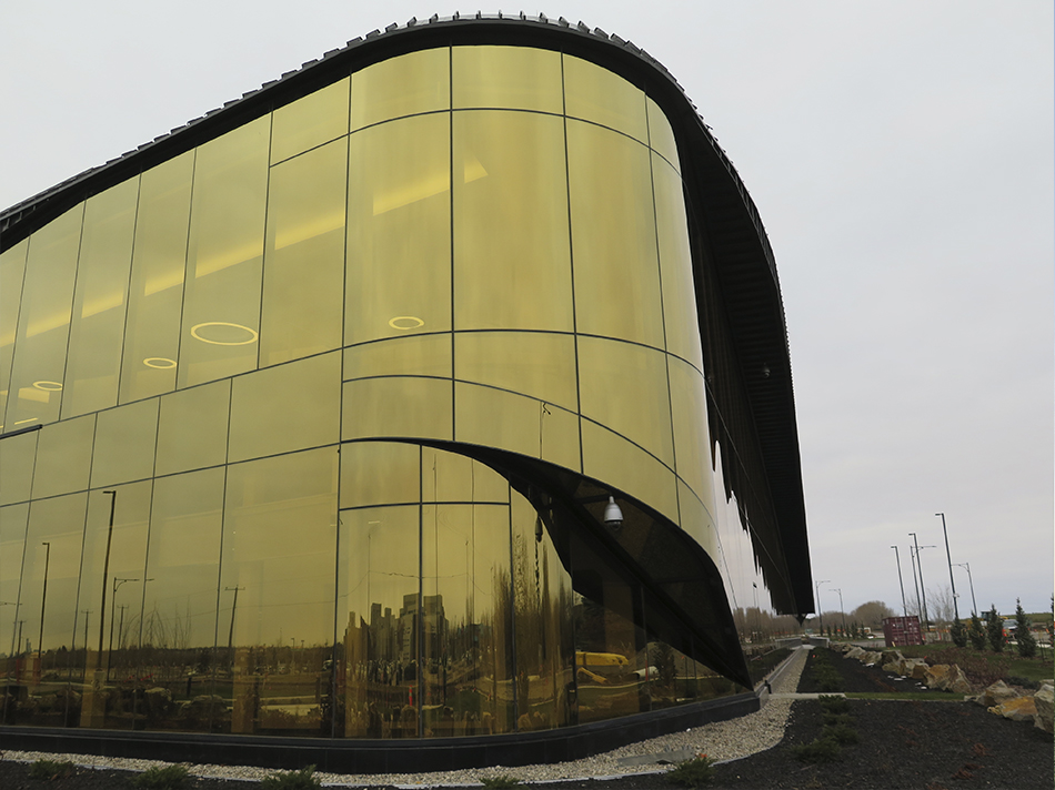Edmonton Police Station NW Campus Curved Glass Facade Cristacurva