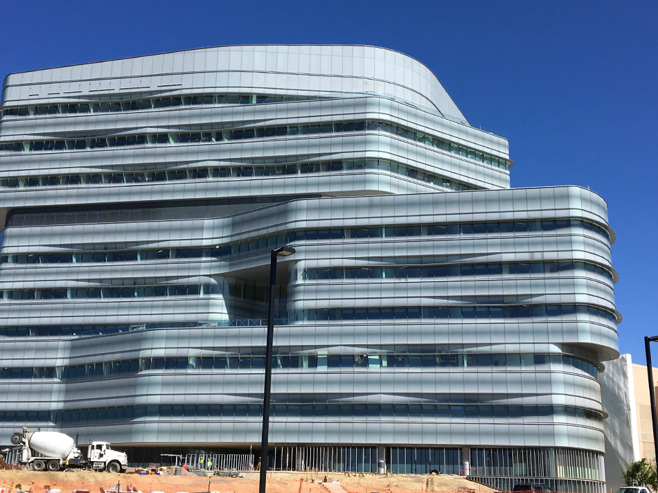 Jacobs Medical Center La Jolla curved printed insulated glass units