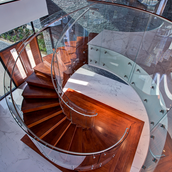 Watson Spiral Glass staircase curved